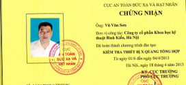 CHỨNG NHẬN HUẤN LUYỆN CƠ BẢN ATBX – VŨ VĂN SƠN