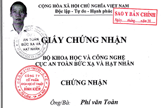 CHỨNG NHẬN HUẤN LUYỆN CƠ BẢN ATBX – PHÍ VĂN TOÀN